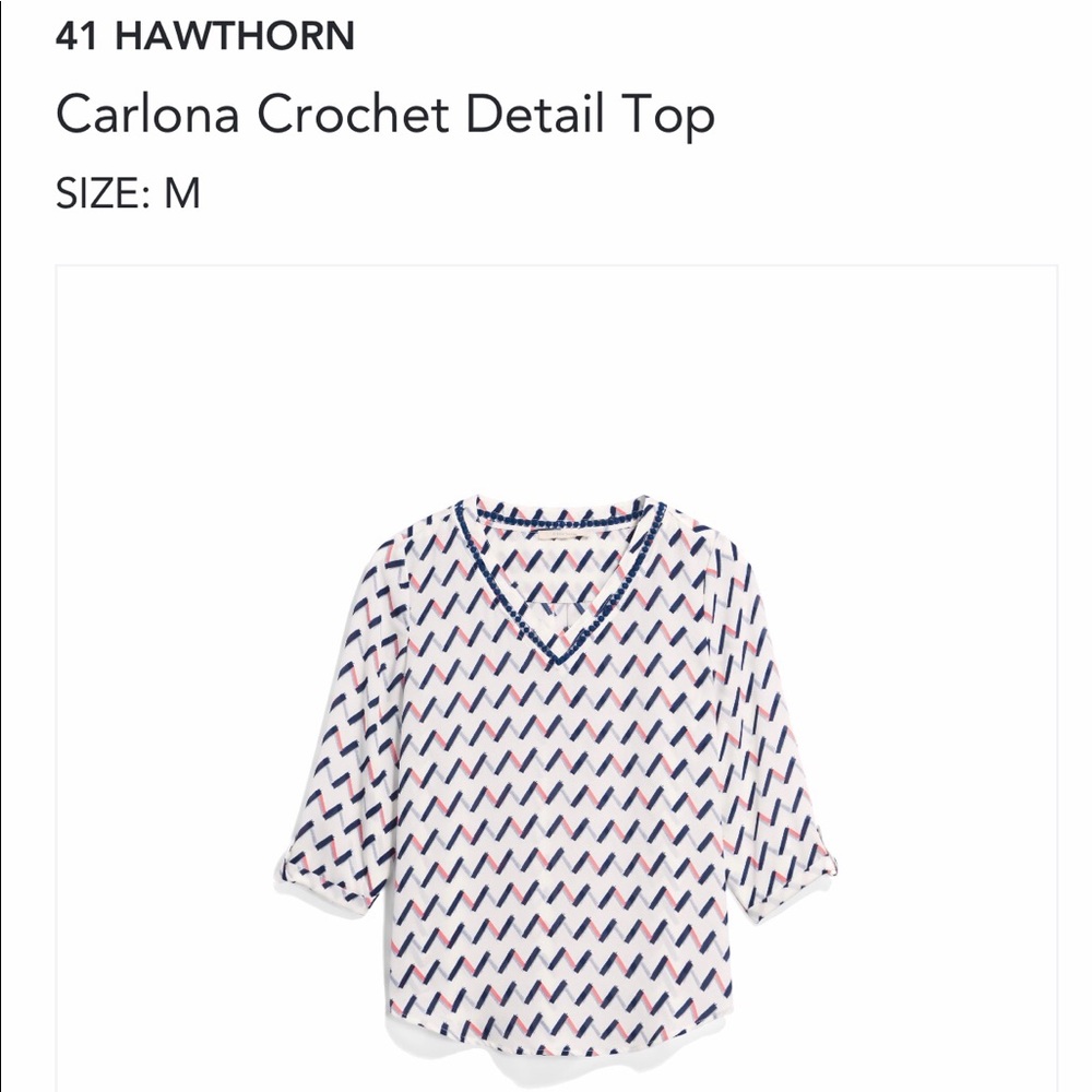 41 Hawthorn Carlona Crochet Detail Top Sz M